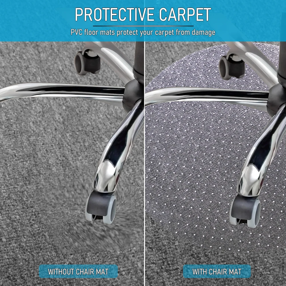 Allifemats Floor Mats with Anti Glide Backing Plastic Floor Mat for Rolling Chair Protective Mat for Office Chair