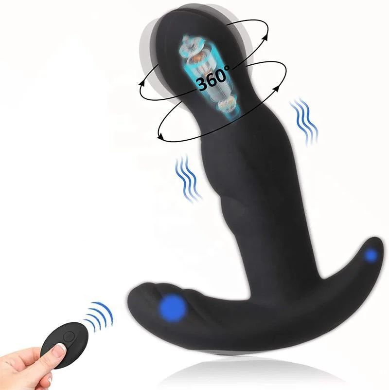 Wholesale Rotation prostate massage device with remote control for plug butt Male Prostate Massager