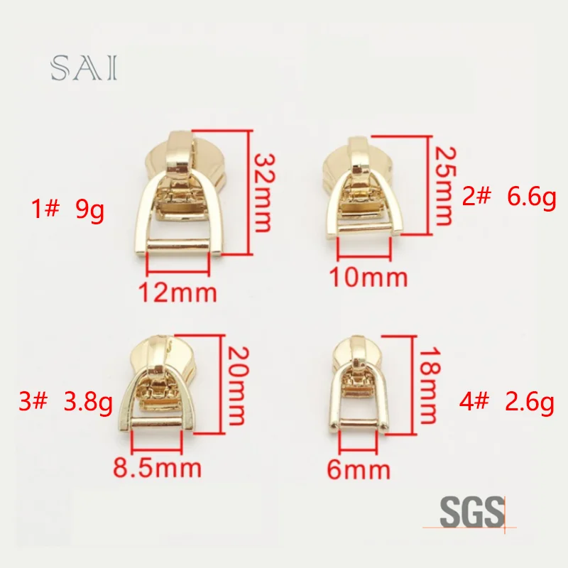 Wholesale Low Price Garments Slider Head Zipper Head Zinc Alloy Slider Head