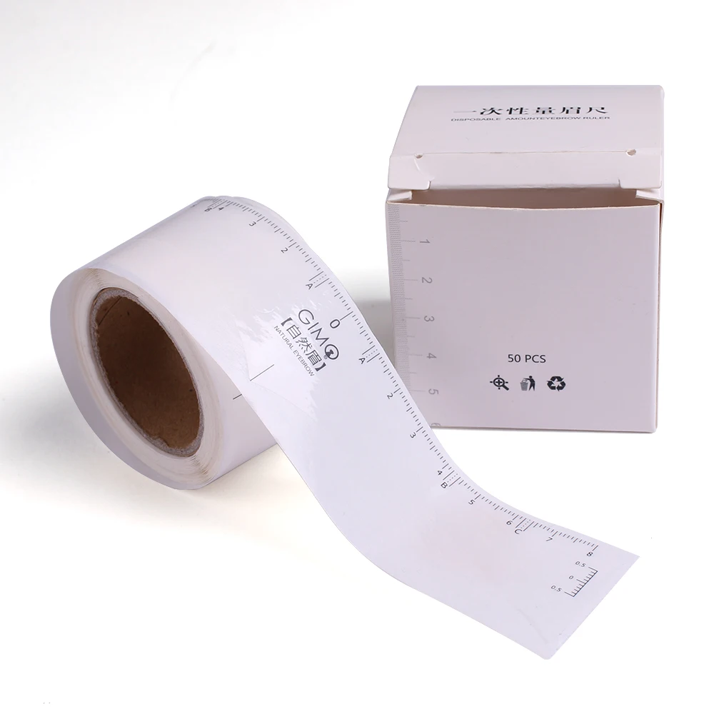Transparent Disposable Brow Mapping Stickers Stencil Microblading Disposable Eyebrow Ruler Sticker for Tattoo Supply