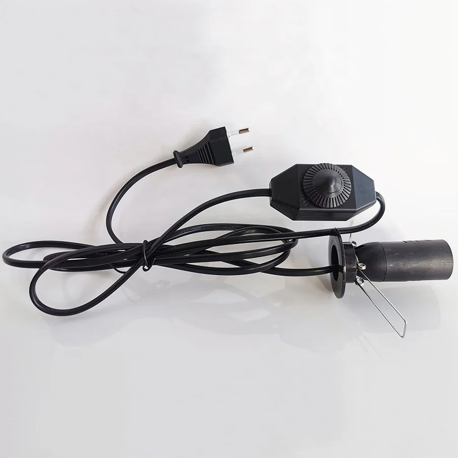EU plug salt lamp lead with dimmer and E14 lamp holder CE VDE salt lamp wire