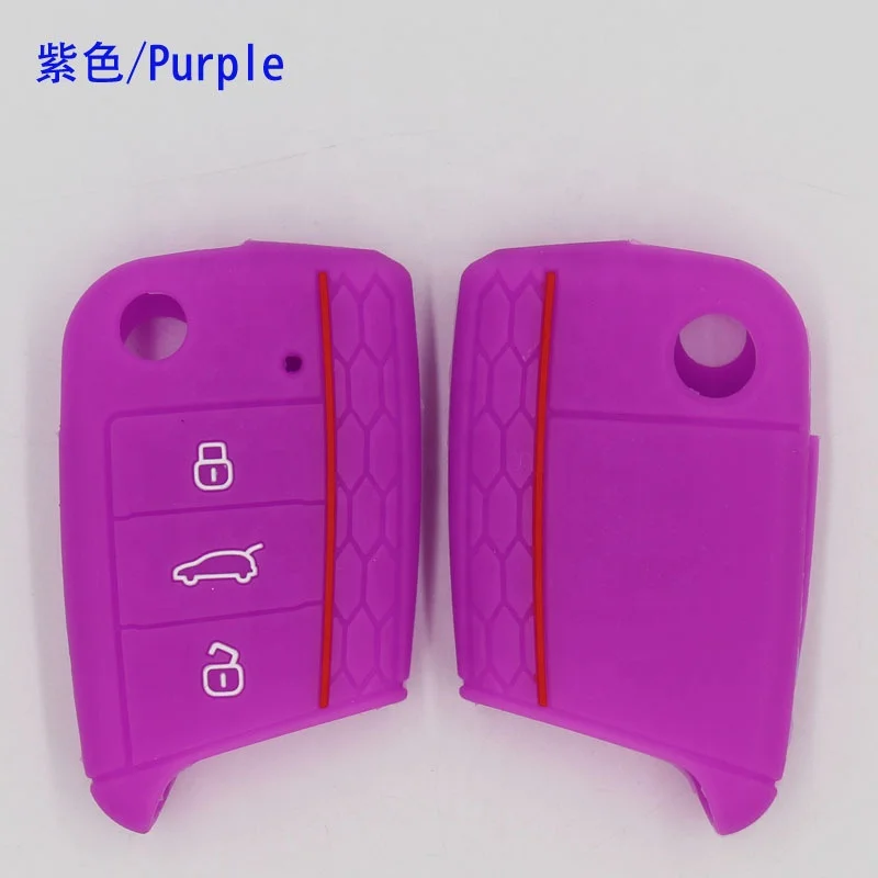 For VW Fob Custom Remote Soft Silicone Key Case New Materials Good Price Car Key Cover Customized