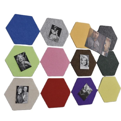 Индивидуальные безопасные и удобные шестигранные офисные настенные акустические панели из полиэстера