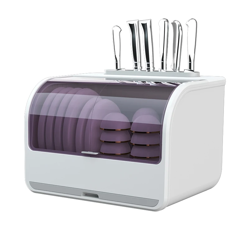 Multi-functional cupboards bowl kitchen plastic cutlery storage box organizer with cover