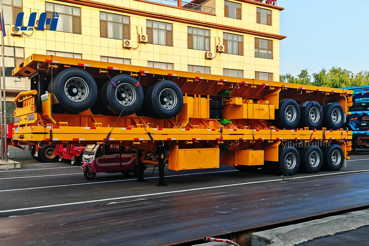 53ft 30 Ft 4 Axle Flatbed Trailer Flatbed Semi-Trailer for Sale Philippines