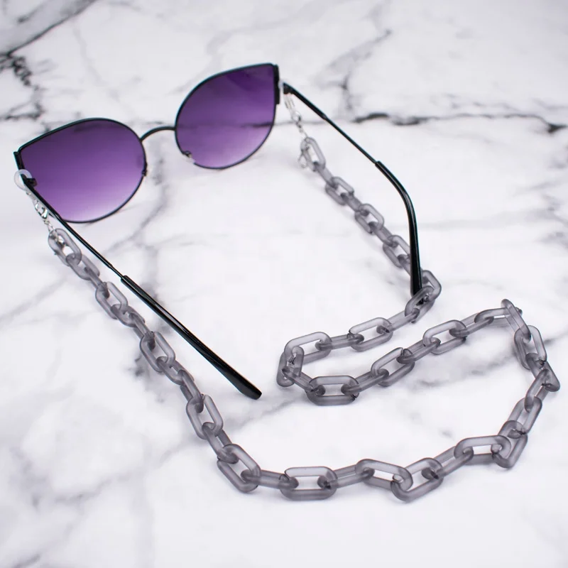 New Trendy Multiple colors 1.1*70cm Acrylic Chain Sunglasses Eyeglass chains face Masking holder