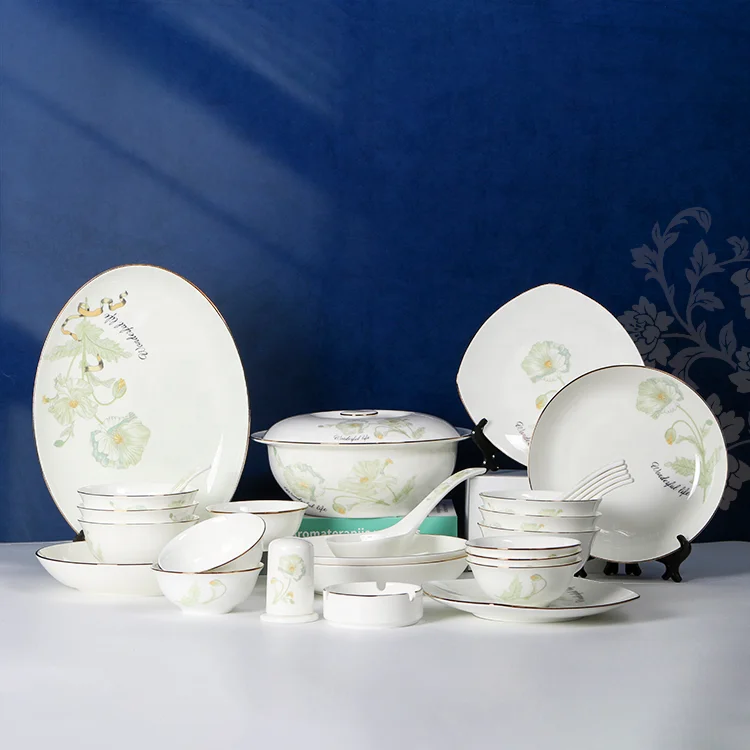 china supplier bone china white ceramic porcelain dinnerware sets