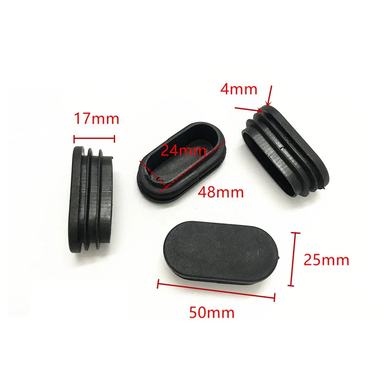Oval pipe plug plastic iron pipe pipe plug 25*50 oval plane inner plug