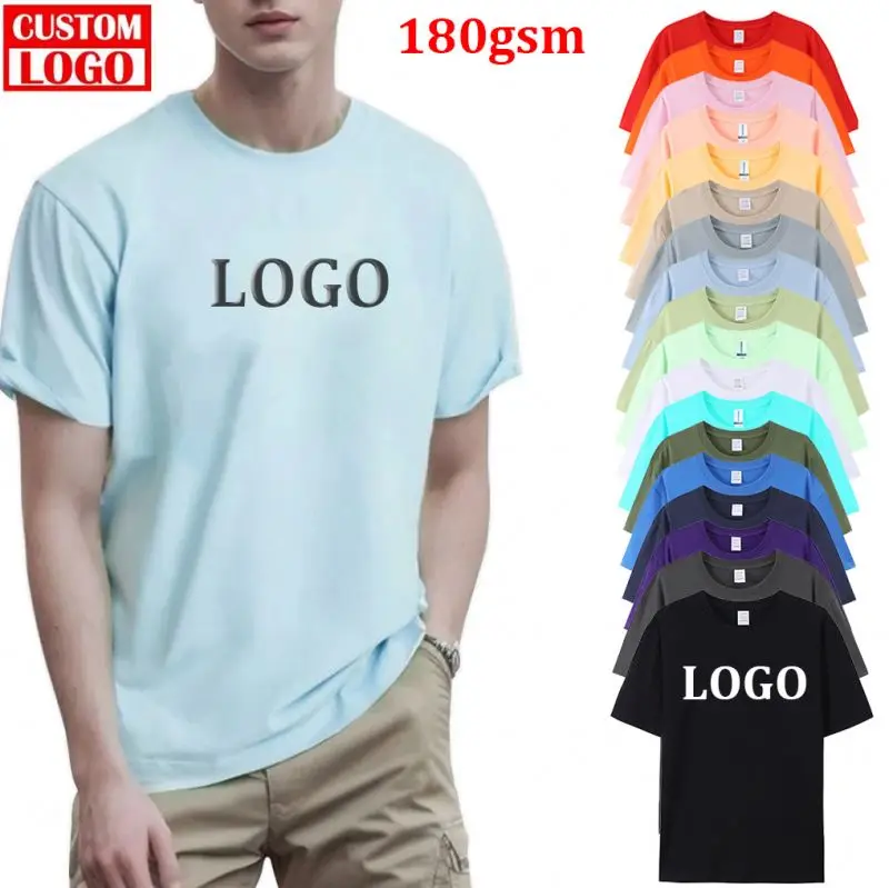 180 Gsm Cotton Men T Shirt Black White Basic De Camiseta Sin Mangas Size Blank Plain T-Shirt Sport Tshirt Short Sleeve