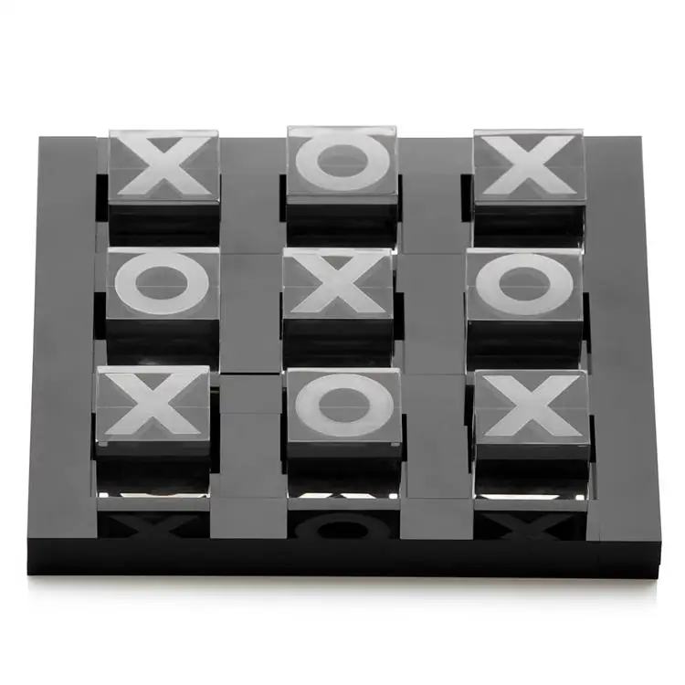 Traditional Acrylic Laser Cut XO Noughts Crosses Pieces Home Decor Tic Tac Toe Board Game Party Fun Toy