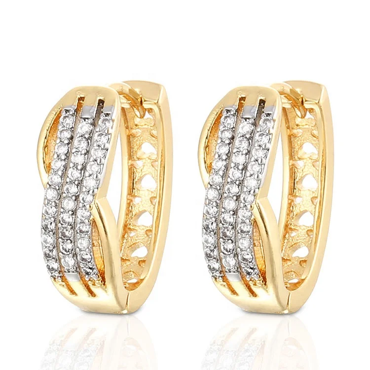 New Model Fashion Simple Women Gold Earrings Designs With Price