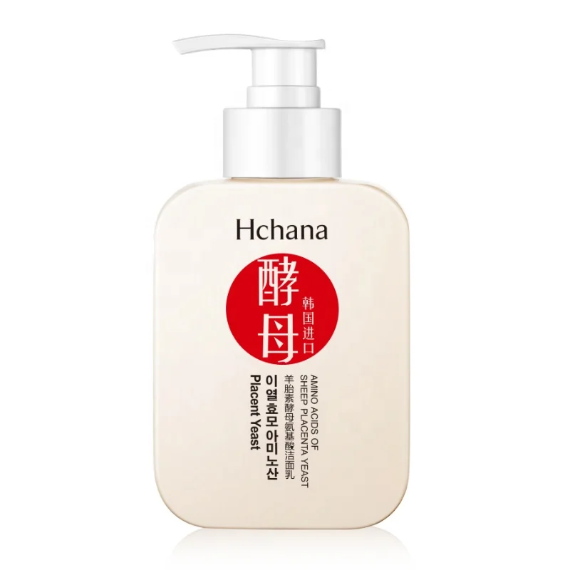 Private Label Sheep Placenta Yeast Amino Acid Facial Cleanser Deep Cleansing Gentle Face Wash