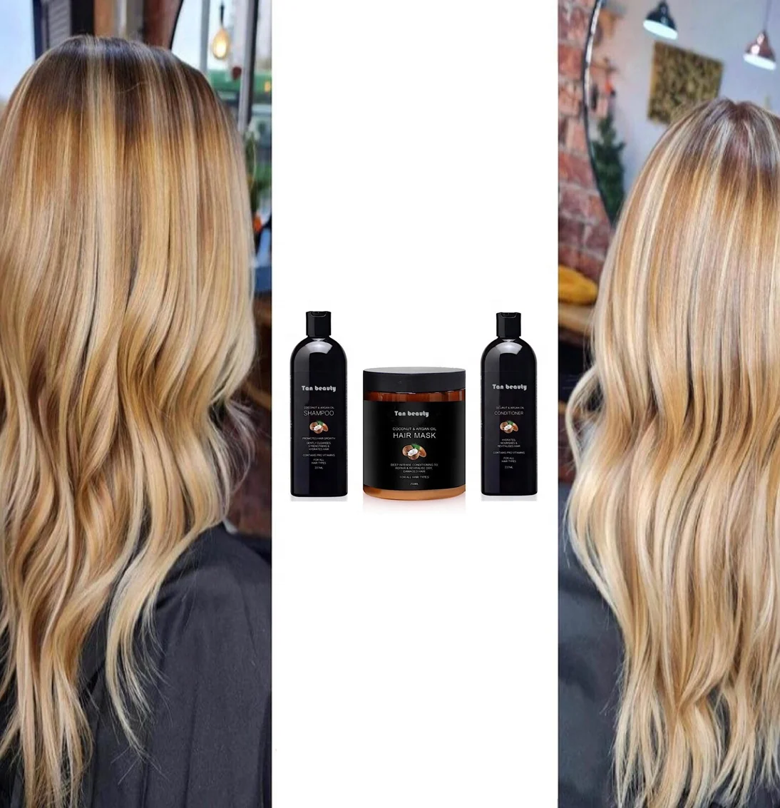 Argan Oil Shampoo and Conditioner SLS Sulfate Free Gift Set - Best for Damaged, Dry, Curly or Frizzy Hair - Thickening for Fine