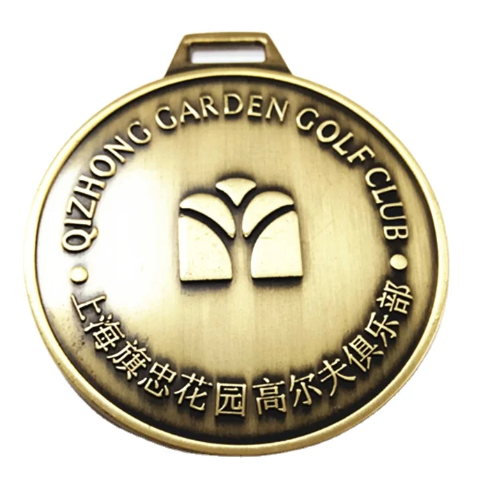 China Dongguan factory price antique brass color plated metal custom medal award sport medals club medal