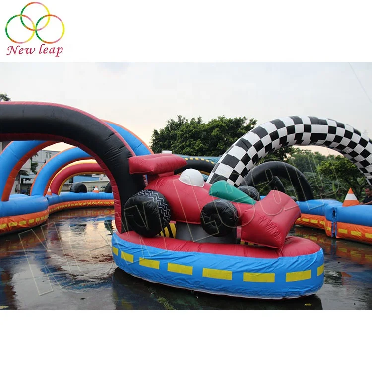 Customizable Outdoor Inflatable Go Kart Race Track Giant Inflatable Zorb Ball Race Track Repair Kits Printed Playground Sale Use