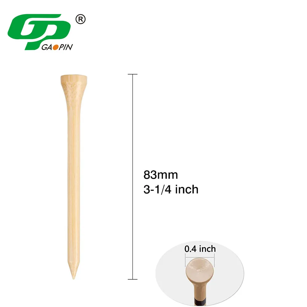 Wood Golf Tees Custom Logo Biodegradable Tee Natural Bamboo Wooden Accessories Holders