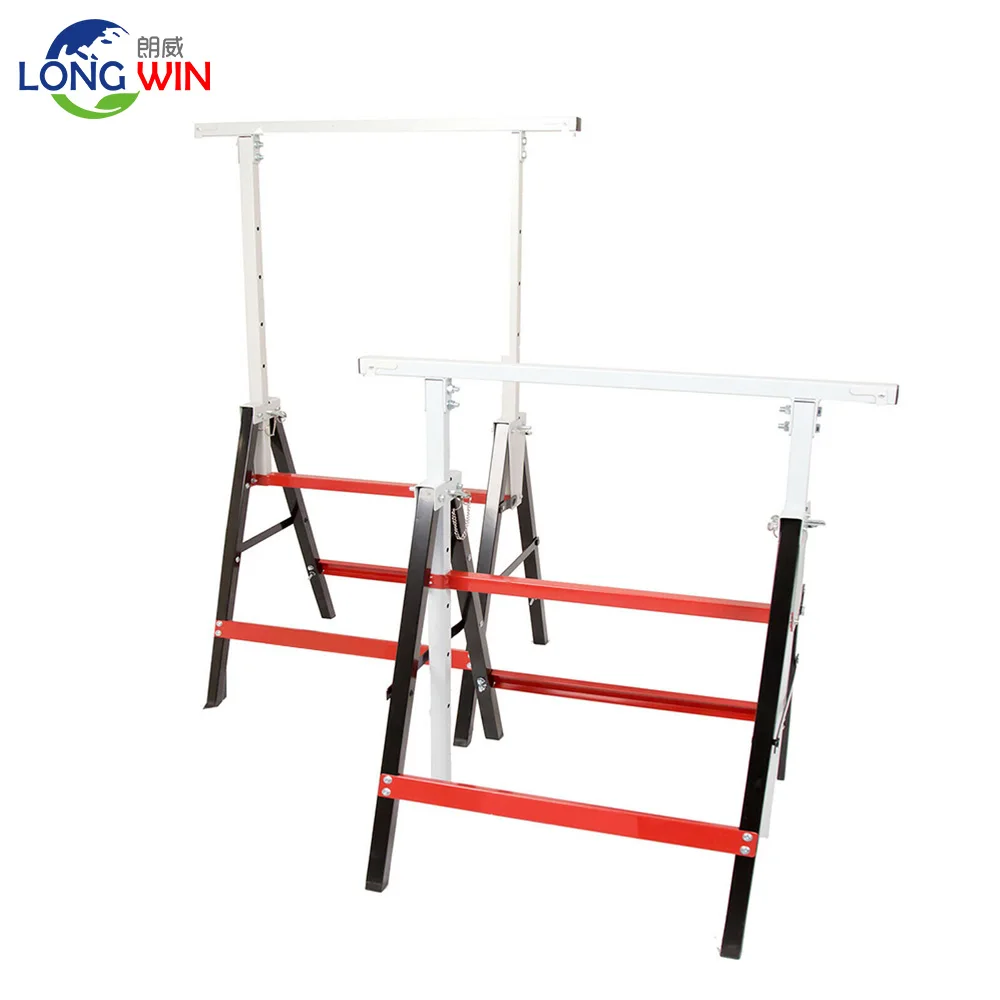 Two legs Sawhorse Portable Folding Workbench Work Station Telescopic Saw Horse