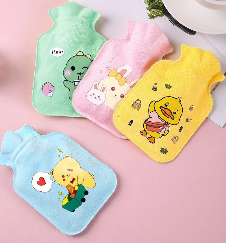 Hot water bottle Water Thickening Explosion-proof Hand Warmer Dormitory Foot Warmer Cute plush cartoon hot compress water warmer