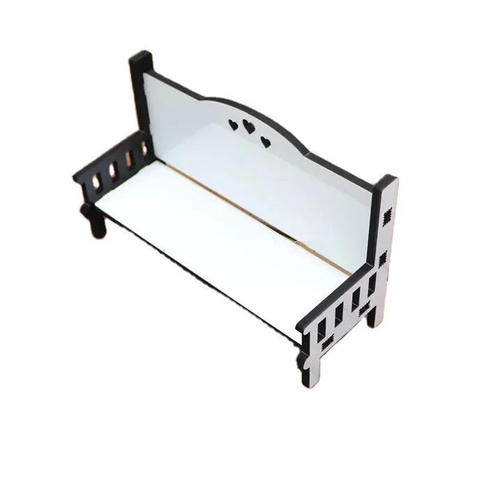 custom shape sublimation blank wooden MDF board white glossy sublimation tool  long bench for kids sublimation printing