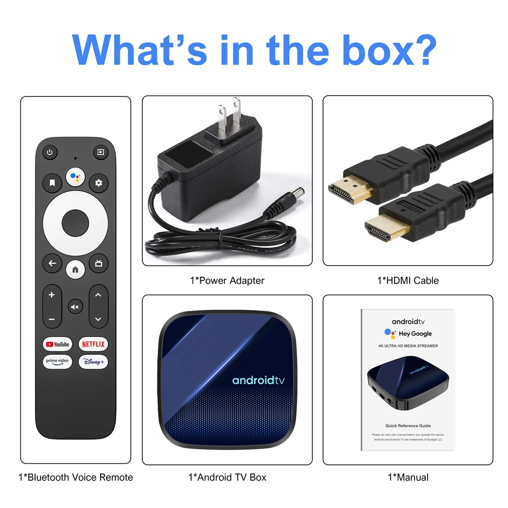 Elebao HAKO PRO Google Certificado Android  11 4K BT Voice Control S905Y4 AV1 4GB 32GB 5G WiFi Set Top Stb Smart Android TV Box