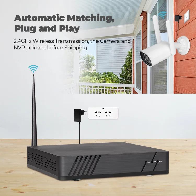 Tuya Wireless CCTV Audio Video Security Camera System Long Range Wifi CCTV Camera Monitor Full HD Kit NVR Wifi Kit