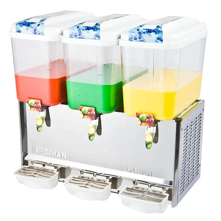 Commercial 18L Cold and Hot Juice Dispenser 3 Tank Juice Dispenser