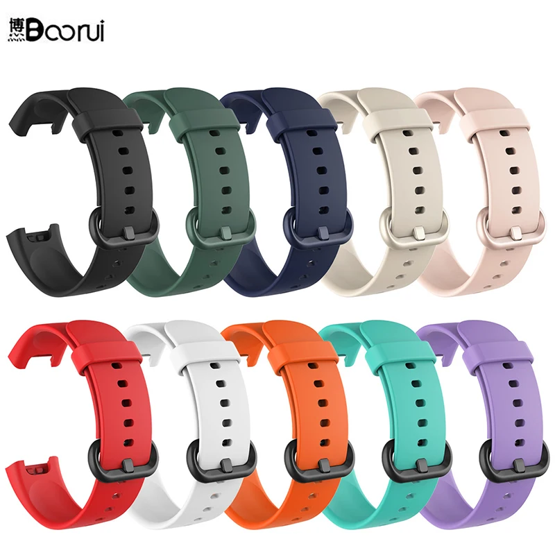 Силиконовый ремешок BOORUI для mi watch lite, ремешок для часов redmi, ремешок для смарт-часов, ремешок для наручных часов redmi mi