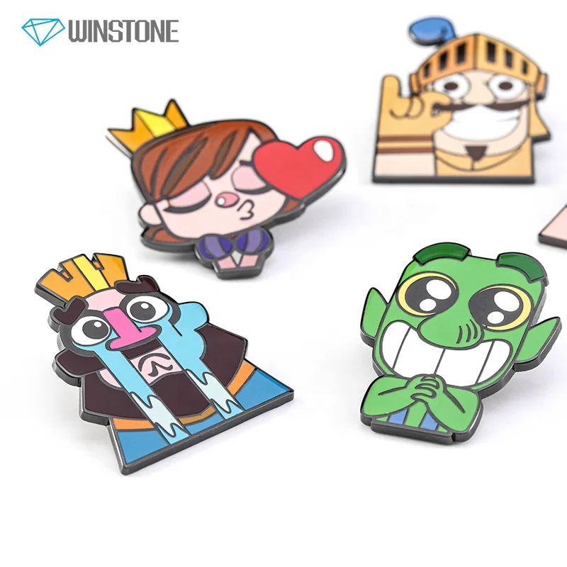 Custom Metal Anime Cartoon Hard Enamel Lapel Pins for Mobile Game from Audit Factory