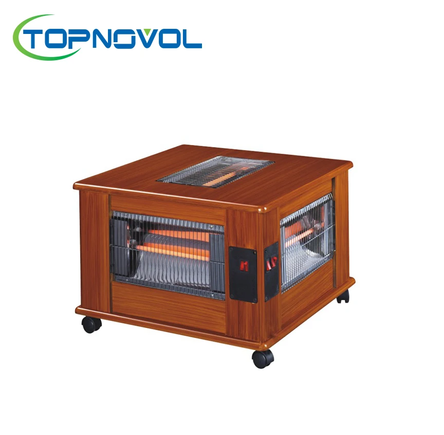 2021 hot selling wooden quartz heater five faces big size