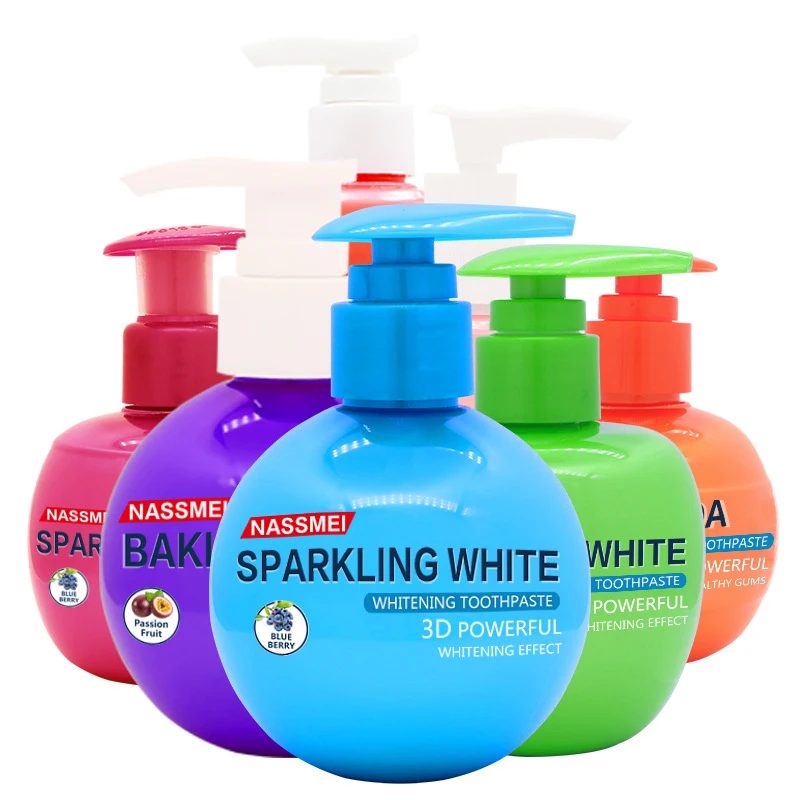 Blueberry Passion Rambutan Fruit Baking Soda Press Toothpaste Whiten Teeth Reduce Yellow Calculus Oral Care Toothpaste