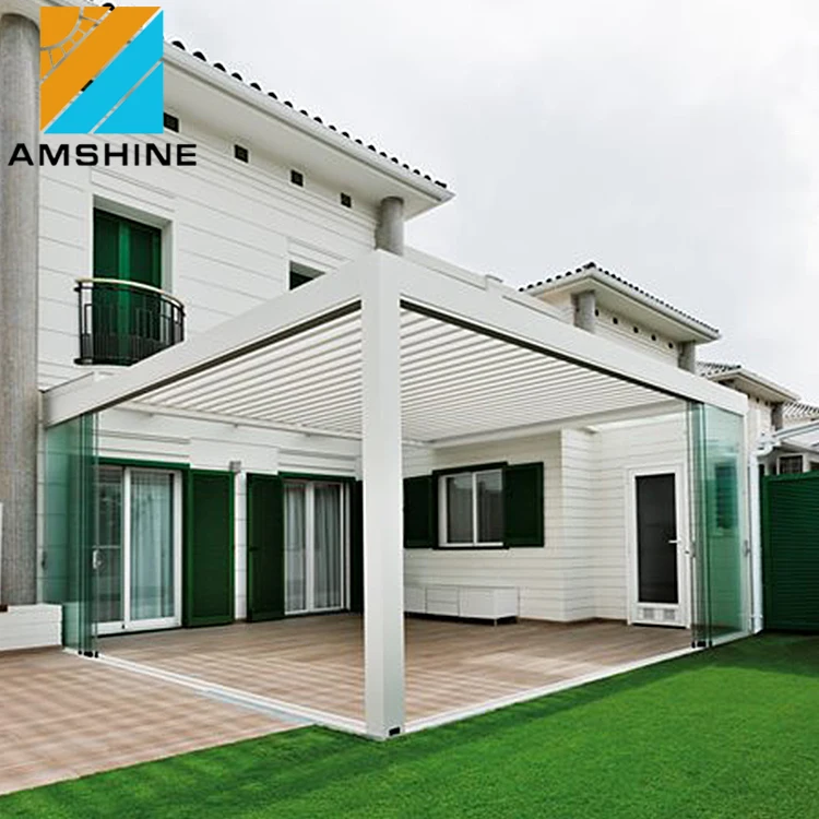 2024 Hot Sale Garden Gazebo Pavilion Customize Sun Shading Bioclimatic Pergola Aluminum Aluminium Alloy 6063-T6