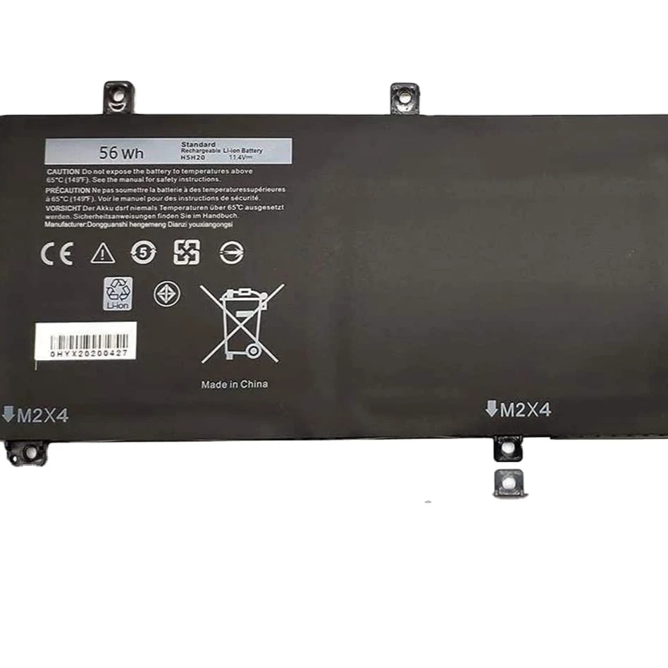 Factory Sell 11.4V 56Wh H5H20 Laptop Battery For DELL Precision 5520 XPS15 9550 9560