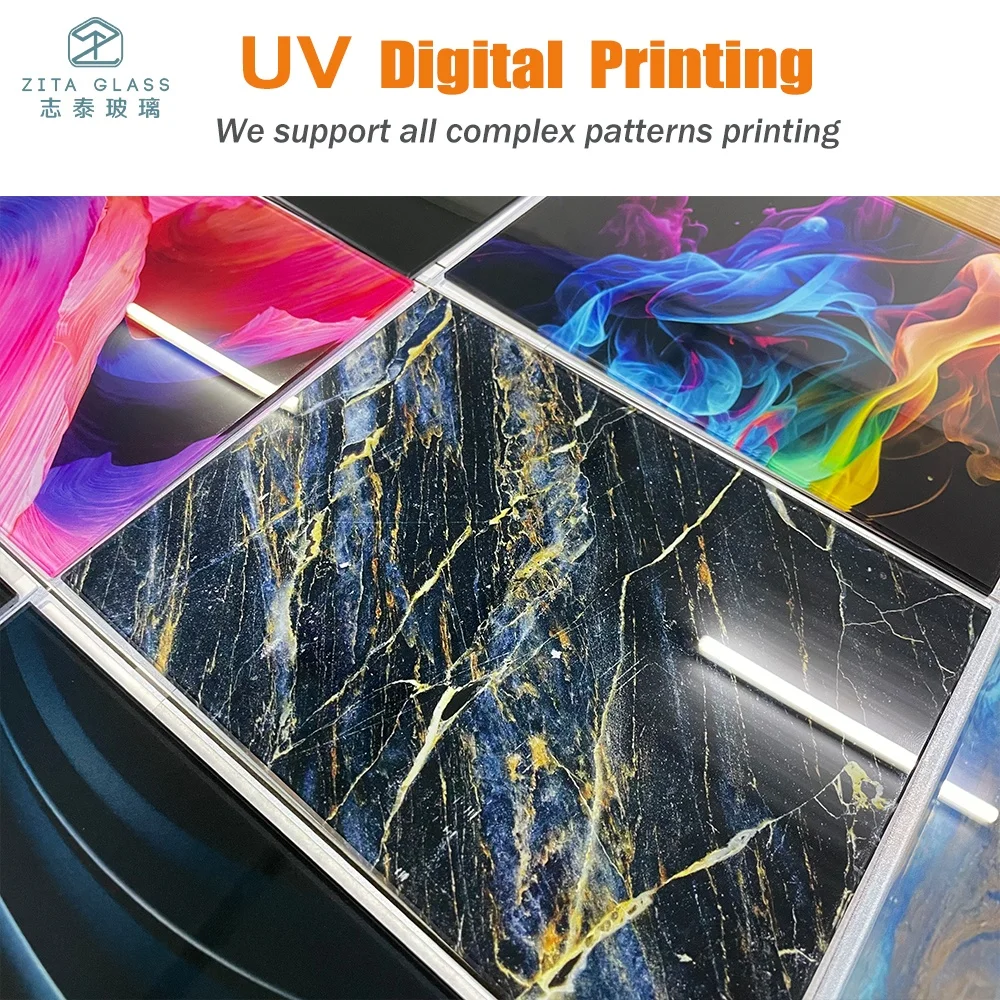 New design and printing technology for glass uv digital print refrigerator digital print accessories glass door panel