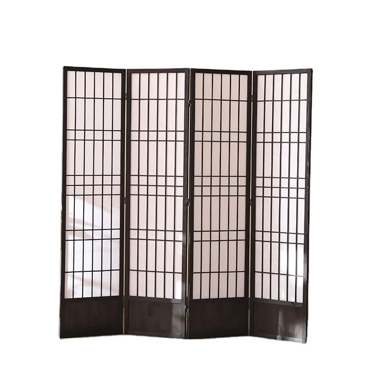 Room Dividers and Folding Privacy Screens Room  Divider w/ 2 Display Shelves Solid Wood Room Partitions