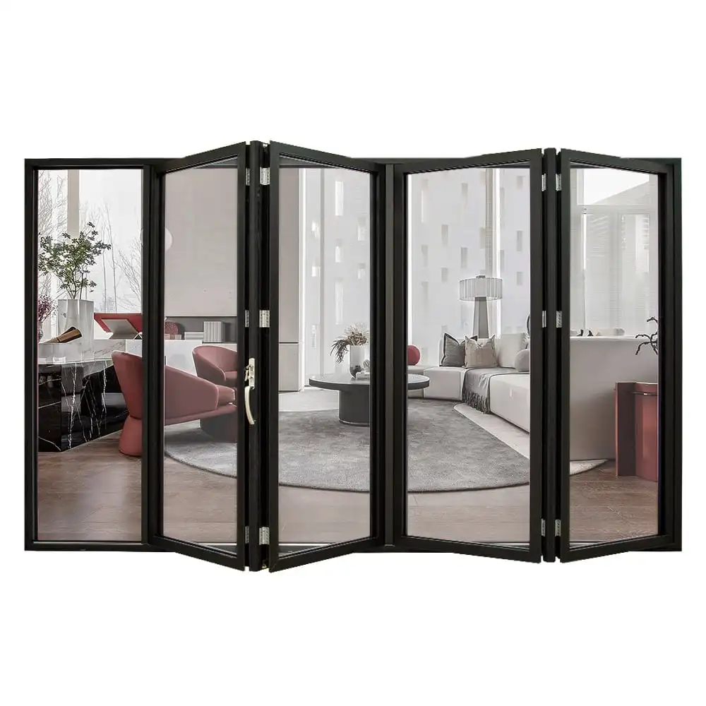 
soundproof aluminum folding/ bi fold door design 