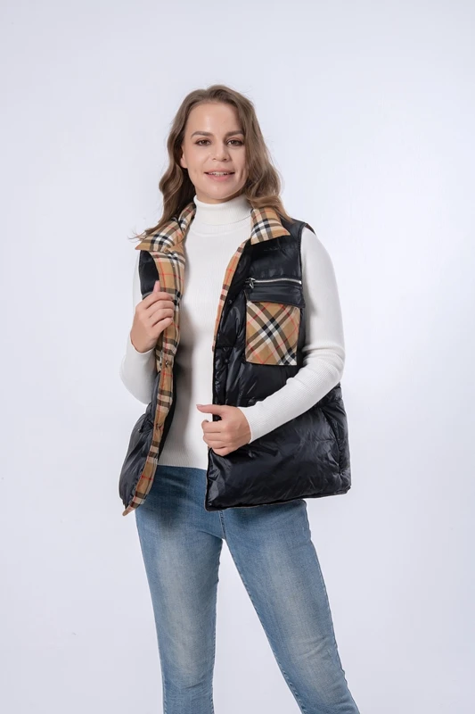 100% Chinlon Unique Design Hot Sale Breathable Quality Ultra Light Down Vest