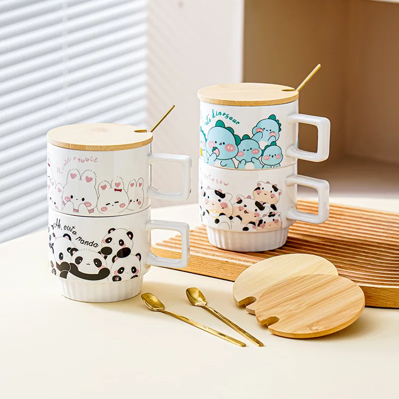 New Nordic Vintage Design Ceramic Mug Set Eco-Friendly Simple Couple Pair with Embossed Pattern for Coffee and Drinkware