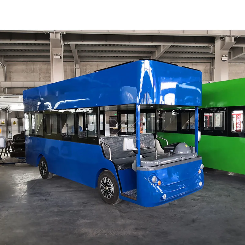 Amusement Park Kids and Adult Double Layer Decker Sightseeing Tourist Train Bus For Shopping Mall