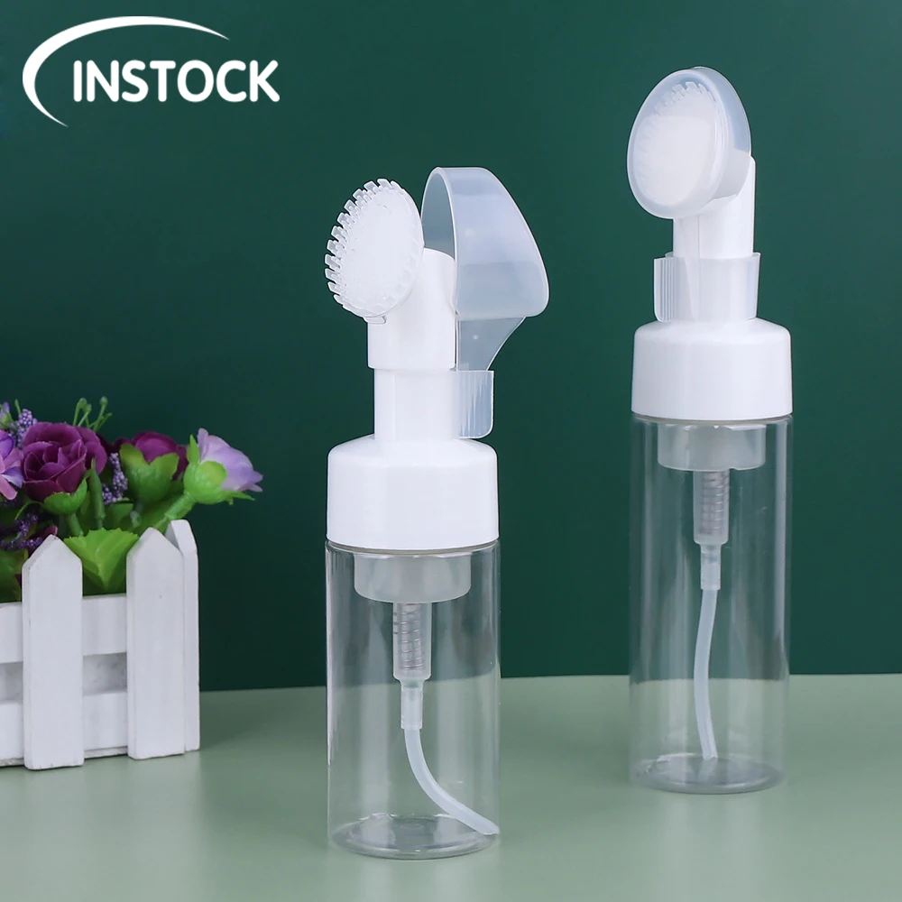 Custom In-stock 100/120/150/200/250ml PP Plastic Airless Foaming Facial Soap Dispenser Cosmetic Packaging Foam Pump Bottles