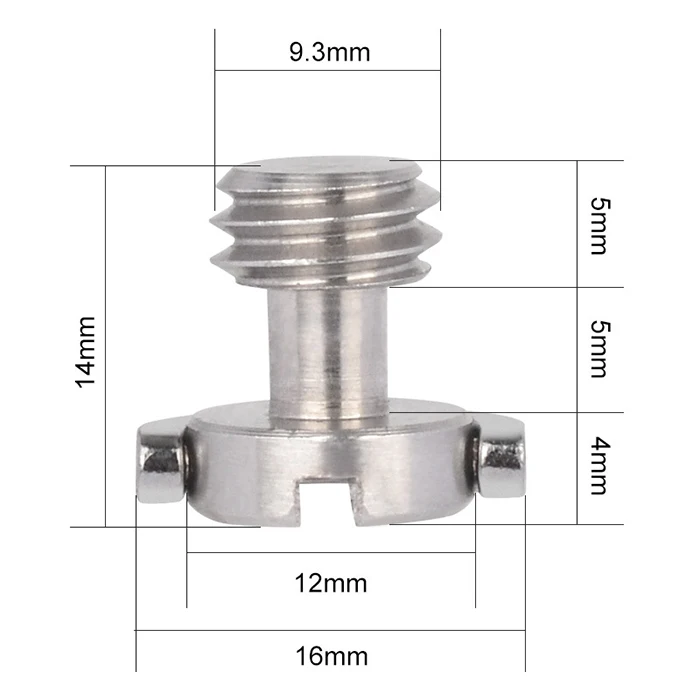 Customized stainless steel 1/4 D ring screw for camera tripod
