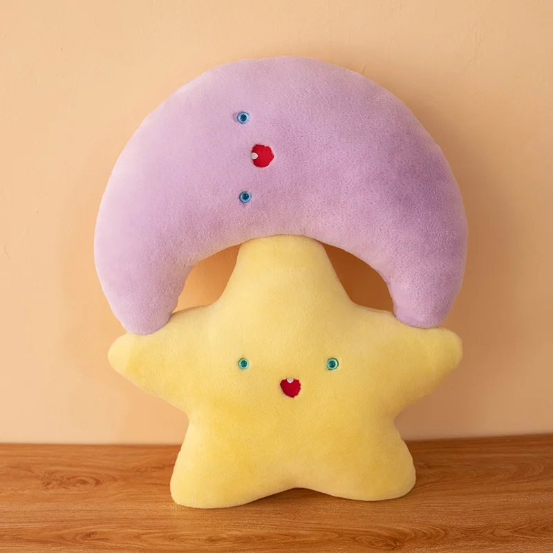 Custom Ins Popular Cloudy Star Moon Shaped Pillow Soft Plush Toy Home Decorative Pillow Baby Throw Pillow