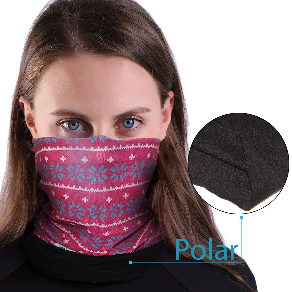 Зимний флисовый шейный Гетр лыжная трубка бандана шарф для лица чехол холодной погоды маска защита