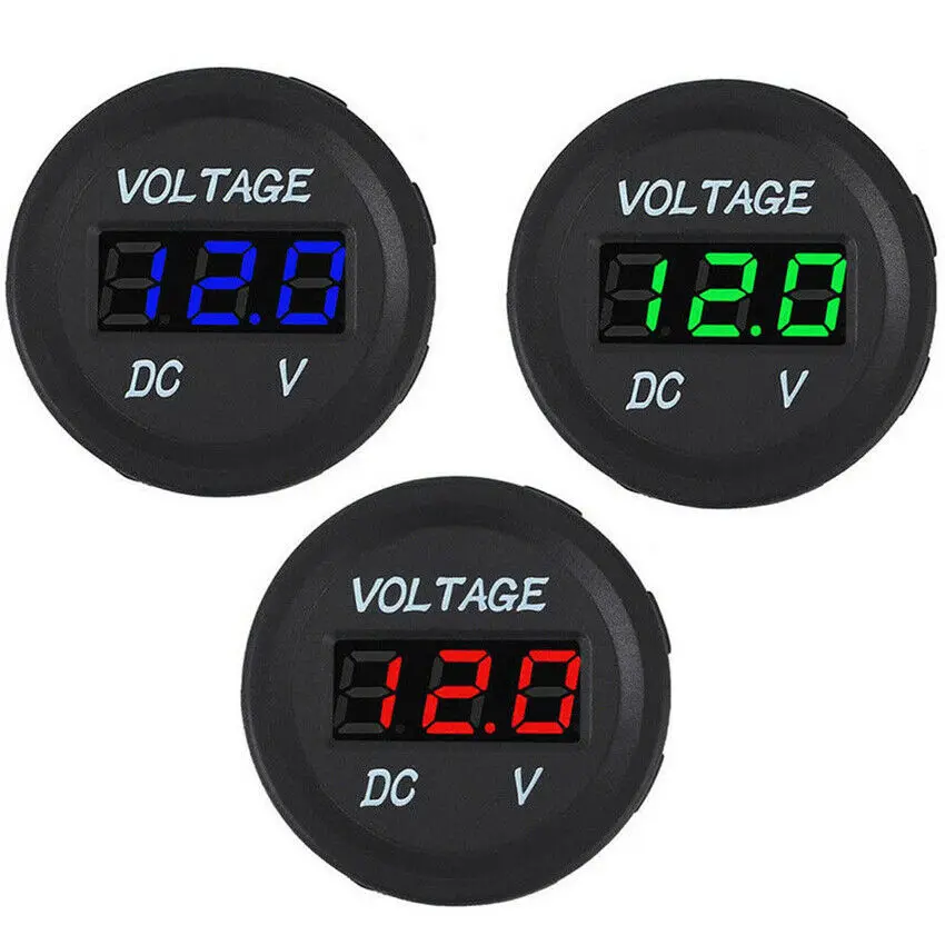  12V 24V DC Универсальный 3 фазы светодиодный дисплей Цифровой вольтметр для автомобилей автобусов лодка корабль в байкерском