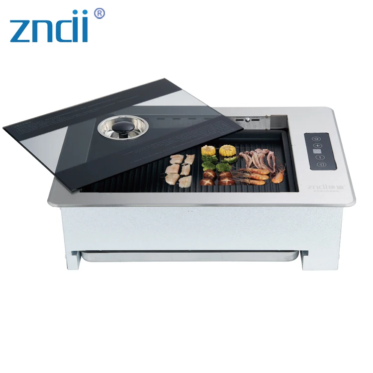 220V Korean-style smokeless square stainless steel barbecue grill