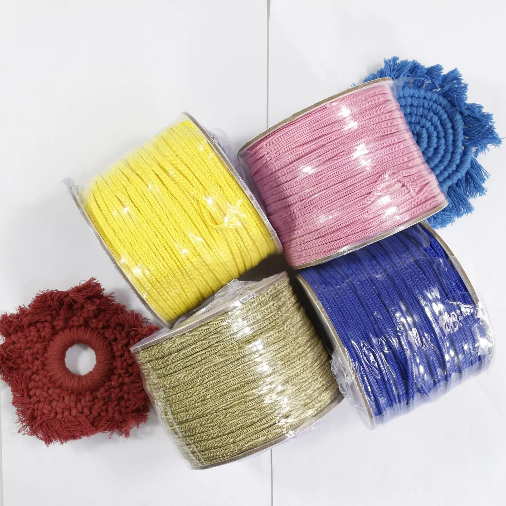 Wholesale High Quality 4mm Wholesale Metallic Braid String Soutache Braided Cord