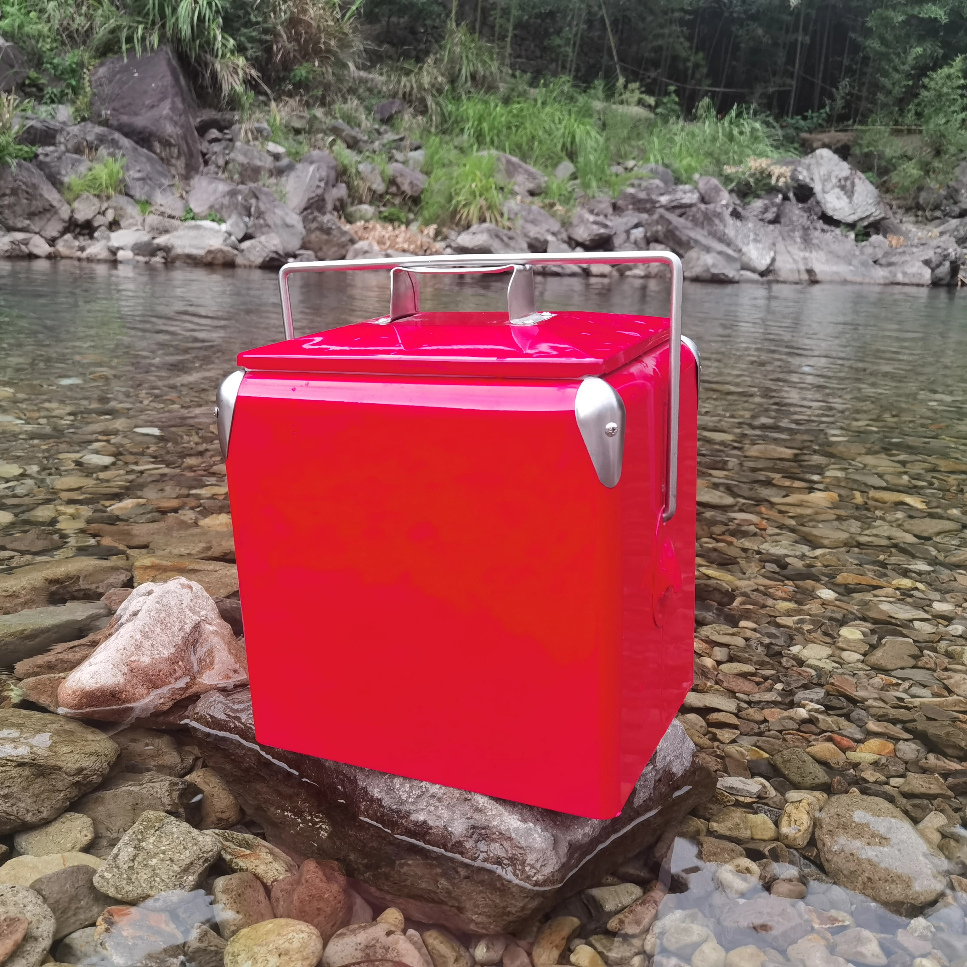 Высококачественный металлический кулер 13 л в стиле ретро с ручкой OEM