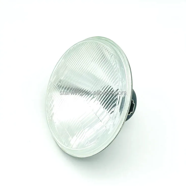 best price semi sealed beam headlight 7 inch round 6014 used h4 bulb hi/low beam black metal housing