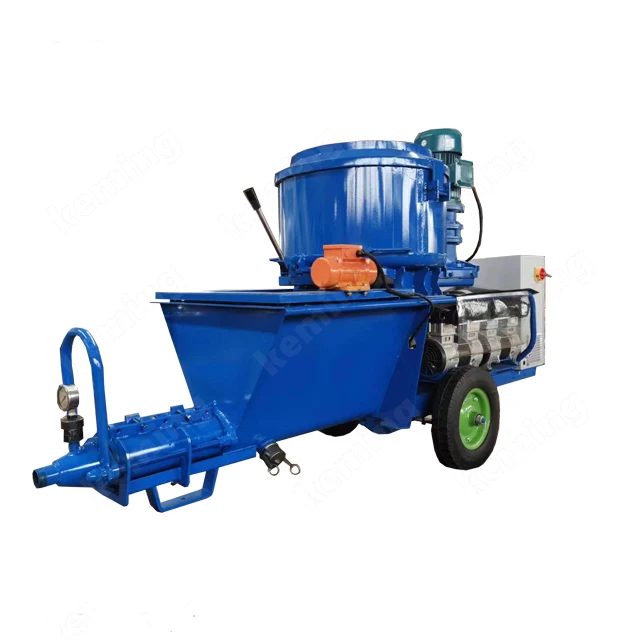 building work helper 1 : 3 mortar plastering machine rotor and stator cement plastering machine with round mixer