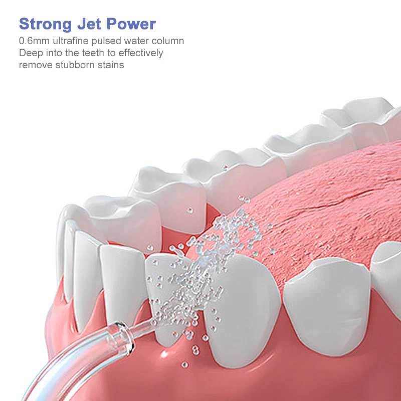 IPX7 Waterproof Kids Oral Dental Irrigator Mini Teeth Cleaner Electric Portable Water Dental Flosser with Detachable Water Tank