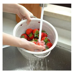 2022 Hot Sale High Quality Fruit Washer Large Colander Rice Washing Bowls Food Prep Bowl